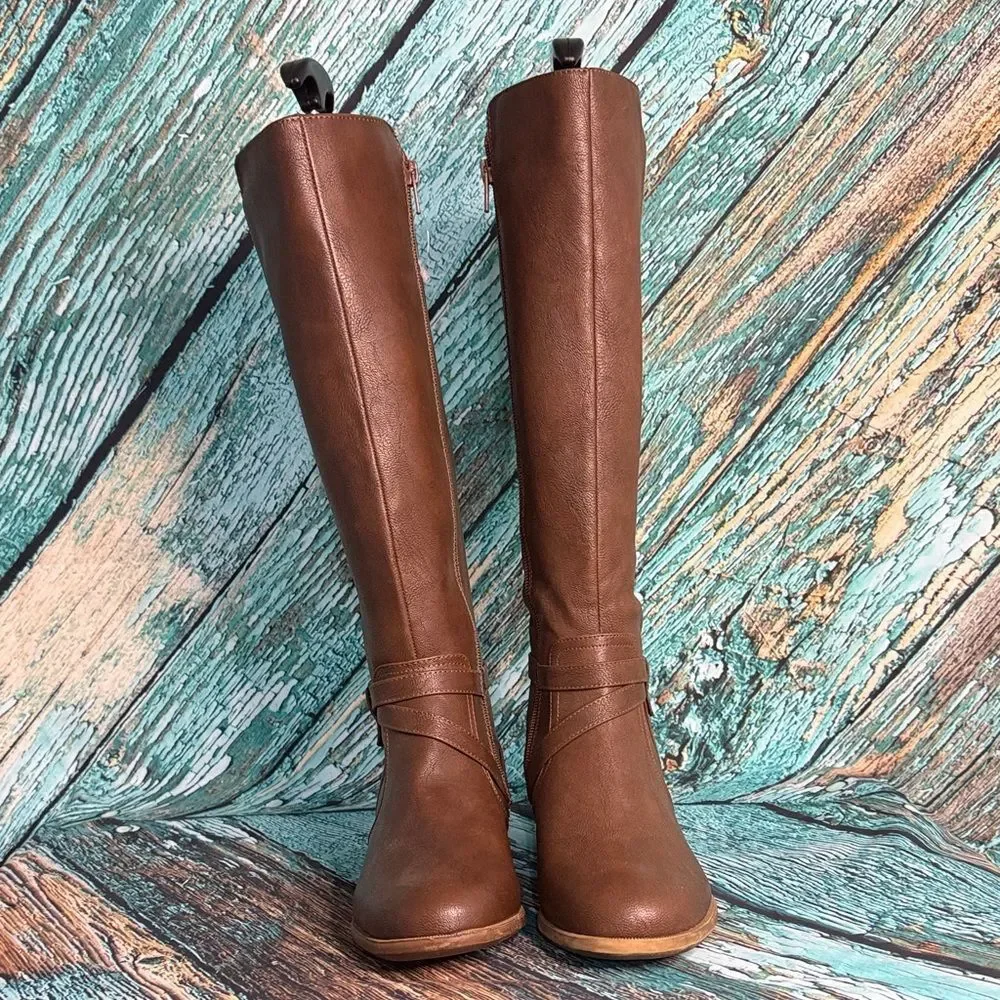 Life Stride Tan Over the Knee Boots